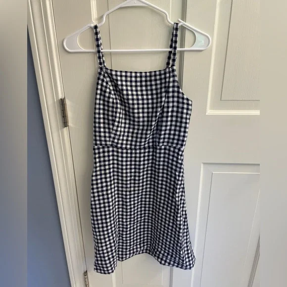 blue gingham dress old navy Fit & Flare Flutter-Sleeve Gingham Mini Dress